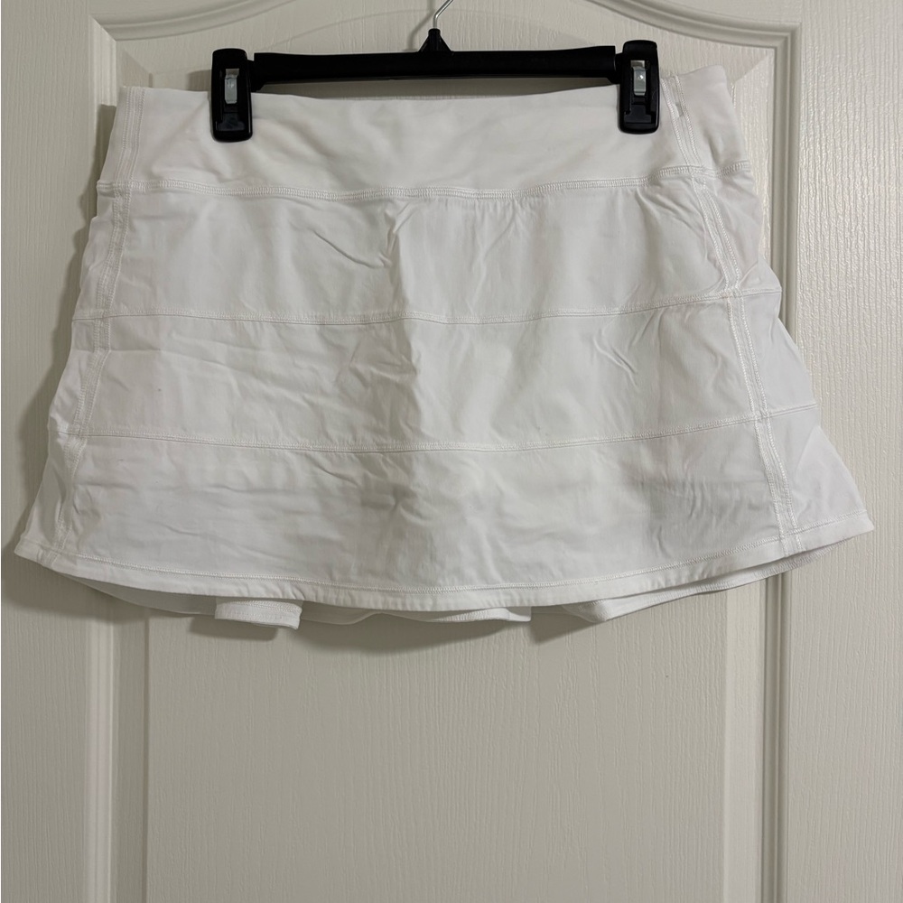 White Lululemon Pace Rival Skort